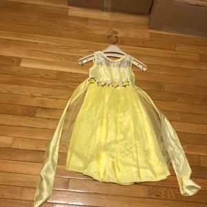 Yellow Satin/Sheer Dress